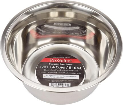 ProSelect Stainless Steel Classic Dog Bowl, 1-Quart