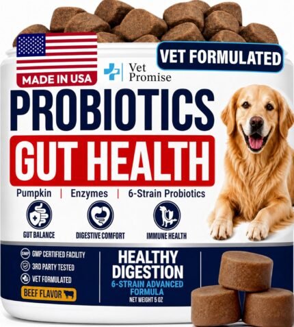 Probiotics for Dogs – Dog Probiotics with Digestive Enzymes, Soft Chews