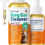 Pup Labs Ear Clear, Natural Dog Ear Cleaner and Infection Treatment for Dogs, Dog Drops for Itching, Irritation, & Wax Build-Up, 1 oz Bottle with Dropper