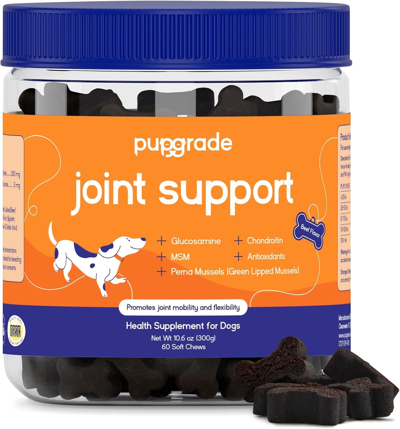PupGrade Joint Support for Dogs, Beef Flavor – 60 Soft Chews PupGrade Joint Support for Dogs, Beef Flavor – 60 Soft Chews