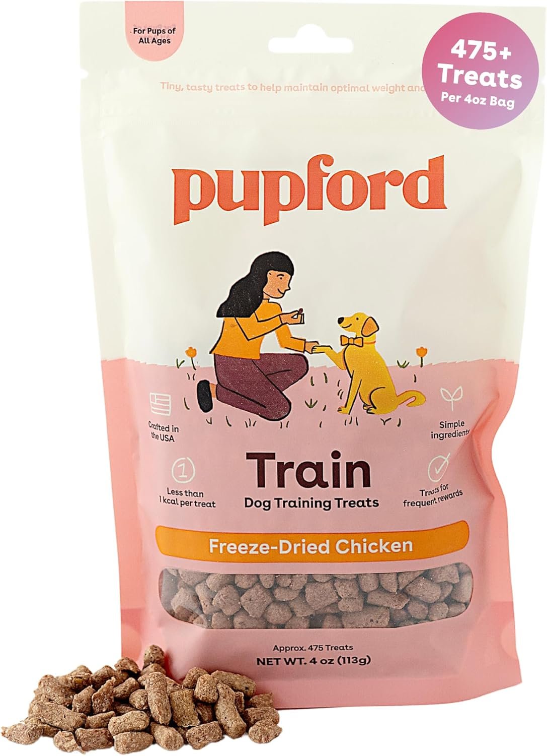 Pupford Freeze Dried Training Treats for Dogs & Puppies (Chicken, 4 oz) Pupford Freeze Dried Training Treats for Dogs & Puppies (Chicken, 4 oz)