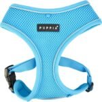 Puppia Soft Dog Harness Pro No Choke Over-The-Head Reflective Straps Triple Layered Breathable Mesh Adjustable Chest Belt and Quick-Release Buckle, Sky Blue, Medium