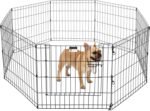 Puppy Playpen - Foldable Metal Exercise Enclosure with Eight 24-Inch Panels - Indoor/Outdoor Fence for Dogs, Cats, or Small Animals by PETMAKER