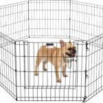 Puppy Playpen – Foldable Metal Exercise Enclosure with Eight 24-Inch Panels – Indoor/Outdoor Fence for Dogs, Cats, or Small Animals by PETMAKER