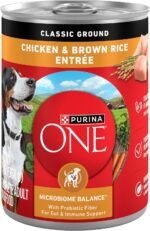 Purina ONE Chicken & Brown Rice Wet Dog Food Classic Ground (12) 13 oz Cans