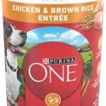 Purina ONE Chicken & Brown Rice Wet Dog Food, Tender Cuts, (12) 13 oz Cans