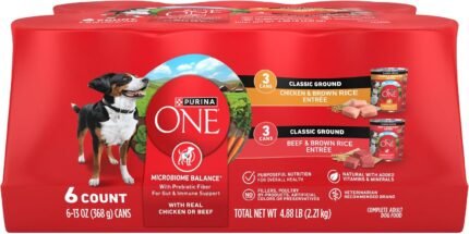 Purina ONE Wet Dog Food Variety Pack, Classic Ground, (6) 13 oz Cans