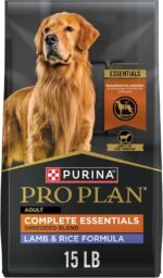 Purina Pro Plan Complete Essentials Lamb & Rice Dry Dog Food, 15 lb Bag
