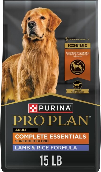 Purina Pro Plan Complete Essentials Lamb & Rice Dry Dog Food, 15 lb Bag
