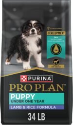 Purina Pro Plan High Protein Puppy Food, Lamb & Rice, 34 lb Bag