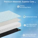 Q-Max>0.4 Cooling Dog Bed, 44" x 32" Cooling Bed for Dog Large, Blue - Image 2