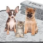 Qeils Reusable Puppy Pads, Washable Pee Pads, Leakproof 18″x 24″ 2 Pack