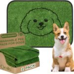 Qeils Reusable Puppy Pads , Washable Pee Pads for Dogs 18″ x 24″ 2 Pack