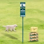 Qinyoung Dog Waste Station with Bags Outdoor Pet Bin