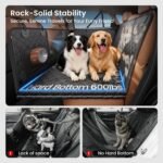 REEVAA 2.0 Hard Bottom Back Seat Cover for Large Dogs, L, Black - Image 2