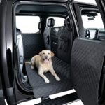 REEVAA Dog Truck Floor Cover with Door Protection, for Back Seat, XL,Black