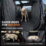 REEVAA Dog Truck Floor Cover with Door Protection, for Back Seat, XL,Black - Image 2