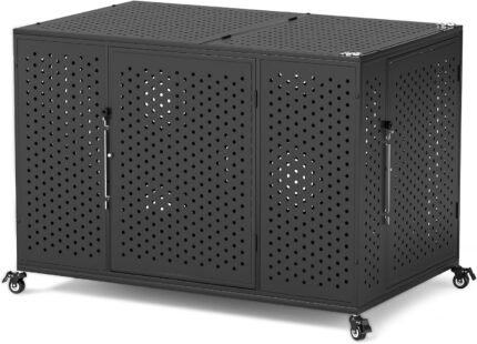 REXWELTEN 48" Heavy Duty Dog Crate for High Anxiety Large Dogs