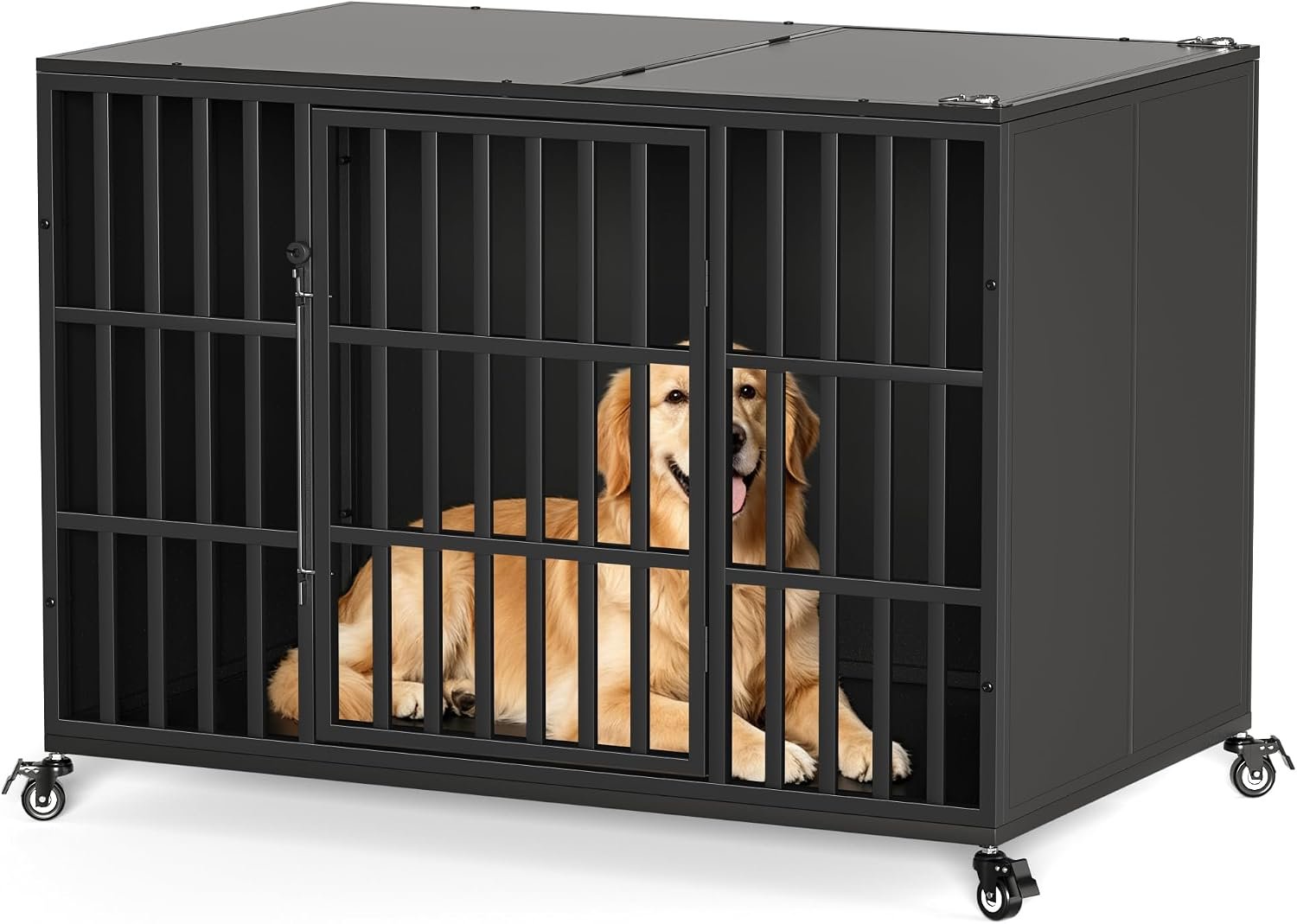 REXWELTEN 48″ Heavy Duty Dog Crate for Large Dogs REXWELTEN 48″ Heavy Duty Dog Crate for Large Dogs