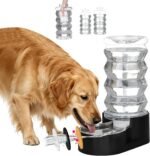 RIZZARI 8L Filtered Dog Water Dispenser: Stainless Steel Bowl for Pets