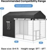 ROOMTEC 8 x 4 FT Outdoor Dog Kennel Cover, Full Side Cover (Cover Only) - Image 2