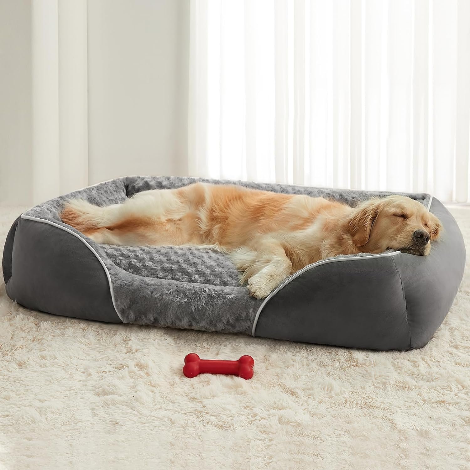 RRPETHOME XL Dog Beds Exra Large Sized Dog for Comfy Sleeping, Washable Rectangle Dog Bed for Large Dogs,Orthopedic Pet Sofa Bed, Dog Couch Bed with Anti-Slip Bottom RRPETHOME XL Dog Beds Exra Large Sized Dog for Comfy Sleeping, Washable Rectangle Dog Bed for Large Dogs,Orthopedic Pet Sofa Bed, Dog Couch Bed with Anti-Slip Bottom