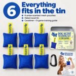 Race&Herd Dog Scent Kit — 6 Anise Nose Work Pouches in Tin (Ocean) - Image 2