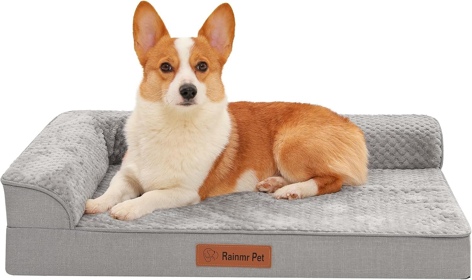 Rainmr Memory Foam Orthopedic Dog Bed, Washable Dog Couch with Removable Waterproof Cover and Nonskid Bottom for Pet Sofa, 35×23 Inches, Light Grey Rainmr Memory Foam Orthopedic Dog Bed, Washable Dog Couch with Removable Waterproof Cover and Nonskid Bottom for Pet Sofa, 35×23 Inches, Light Grey