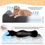 Rainmr Orthopedic Dog Beds for Large Dogs, 7" Memory Foam Dog Beds with Waterproof Liner, Durable Microsuede Cover, Removable and Washable, Nonskid Bottom, 52"x36"x7" XL Grey - Image 2