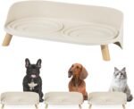 Raised Dog Feeder Bowl Stand (Without Bowls), Fits Dish up to Φ 6"