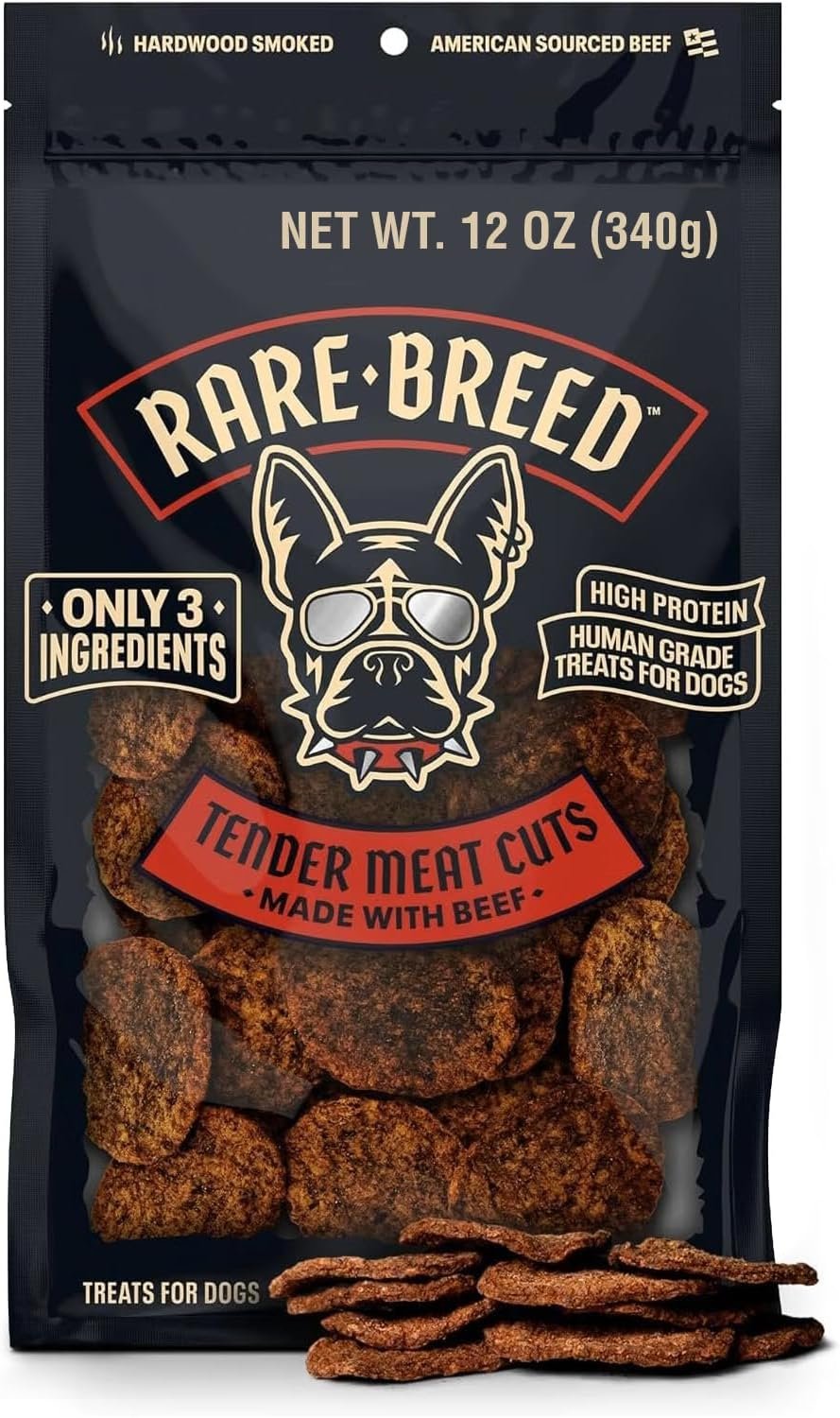 Rare Breed Soft Beef Dog Treats, Grain-Free & Human Grade – 12 oz Rare Breed Soft Beef Dog Treats, Grain-Free & Human Grade – 12 oz