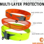 Reflective Dog Collar-Double Sided Star Reflective Pattern with High Visibility for Pets Safety, Attached Hanging Loop Pet Collars for Walking Hunting Training (Large, Orange&Green) - Image 2