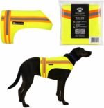 Reflective Dog Vest. High Visibility Yellow Safety Vest for Outdoors. Safeguard Your Dog with Easy to wear Adjustable and Breathable Reflective Gear (Large)