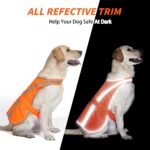 Reflective Dog Vest for Medium Large Breeds, High Visibility Dog Safety Vest with Removable Bell Keep Safe from Hunting, Training & Cars Accidents - Image 2