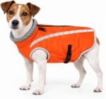 Reflective Orange Dog Hunting Vest, Warm Dog Winter Coat for Outdoor Use