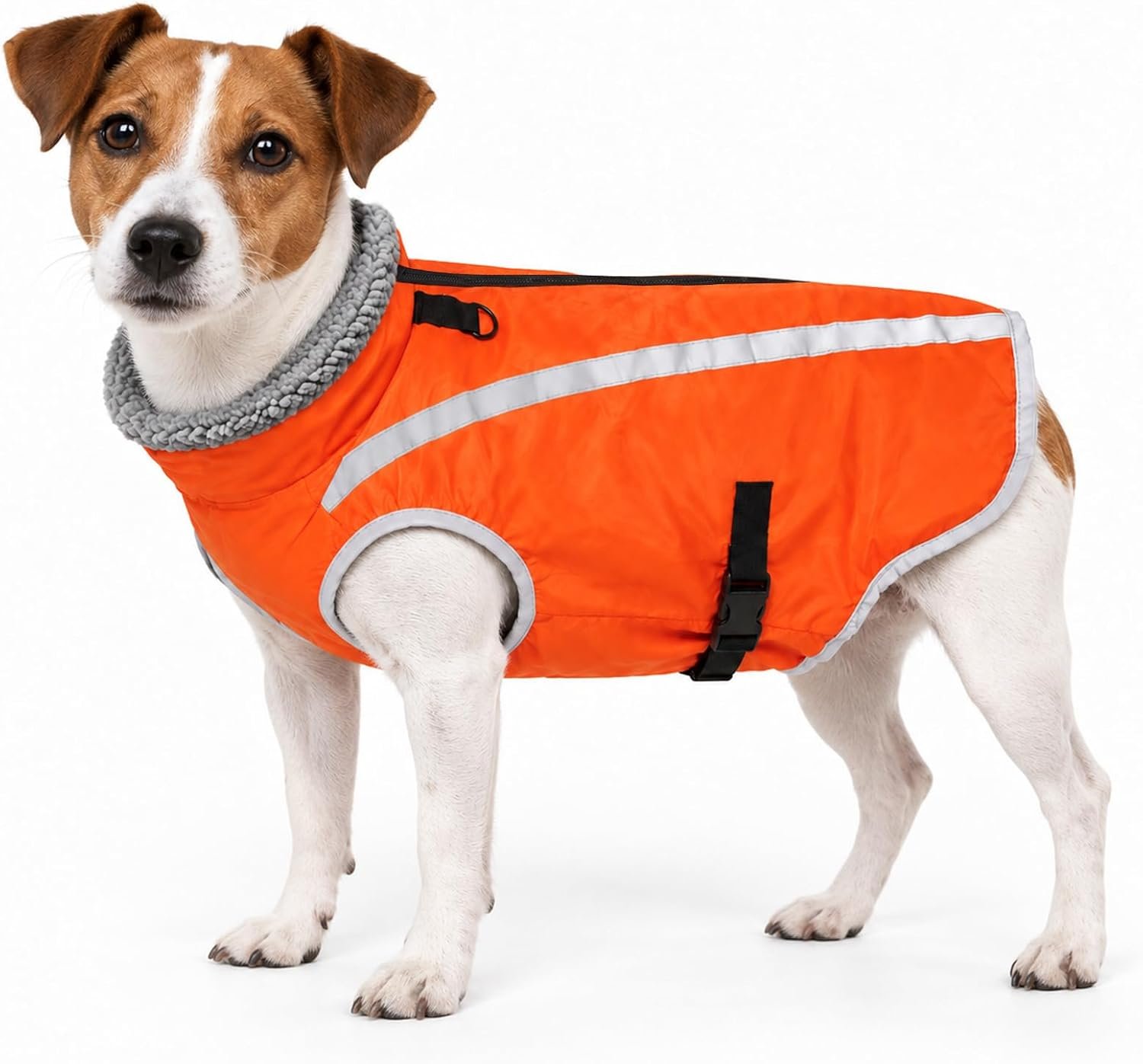 Reflective Orange Dog Hunting Vest, Warm Dog Winter Coat for Outdoor Use Reflective Orange Dog Hunting Vest, Warm Dog Winter Coat for Outdoor Use