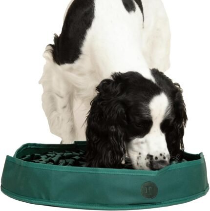 Reggie Snuffle Mat for Dogs, for Calming Support, Reducing Speed Eating, and Mental Stimulation, Durable & Easy to Clean Sniff Mat for Dogs, 20" Large Diameter, Dog Enrichment Toys, Hunter Green