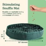 Reggie Snuffle Mat for Dogs, for Calming Support, Reducing Speed Eating, and Mental Stimulation, Durable & Easy to Clean Sniff Mat for Dogs, 20" Large Diameter, Dog Enrichment Toys, Hunter Green - Image 2