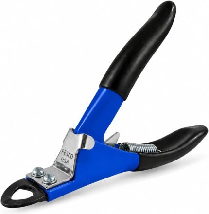 Resco Deluxe Guillotine Dog Nail Clippers for Small to Medium Dogs with Comfort Grips, Blue