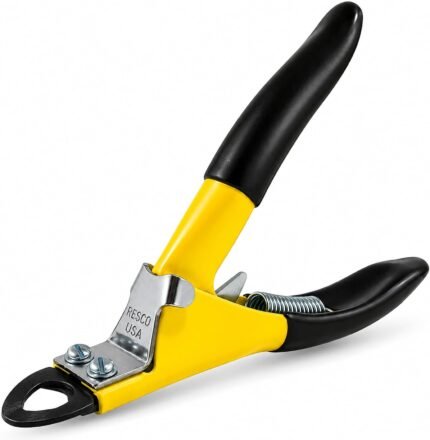 Resco Guillotine Style Dog Nail Clippers for Large Dogs and Cats, Yellow