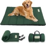 RovePad Trail Dog Bed Mat 43"x27" – Waterproof Non Slip Outdoor Travel Mat for Camping & Car – Silent Peachskin Roll-Up Pad for Medium & Large Dogs, Machine Washable