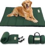 RovePad Trail Dog Bed Mat 43″x27″ – Waterproof Non Slip Outdoor Travel Mat for Camping & Car – Silent Peachskin Roll-Up Pad for Medium & Large Dogs, Machine Washable
