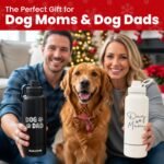 Rubyloo Dog Mom Water Bottle with Detachable Bowl for Dog Lovers - Image 2