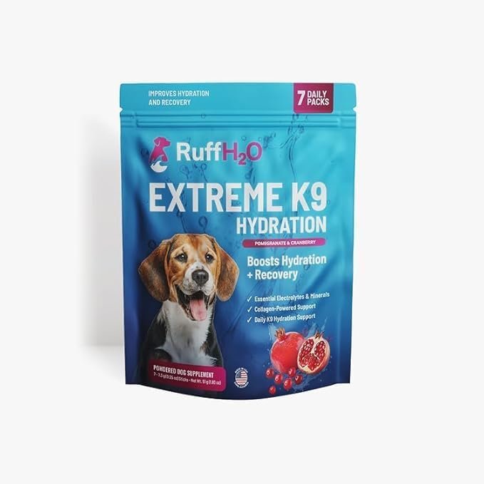 RuffH2O K9 Hydration Electrolyte Powder for Dogs, Pomegranate & Cranberry RuffH2O K9 Hydration Electrolyte Powder for Dogs, Pomegranate & Cranberry