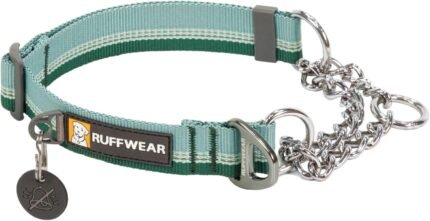 Ruffwear, Chain Reaction Martingale Dog Collar, River Rock Green, 14″-20″