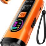 SEDULAN Dog Bark Deterrent Devices Anti Barking Device for Dogs Ultrasonic Bark Stopper Portable Dog Training Tool Indoor Outdoor Up to 50ft Correct Bad Behavior of Own or Neighbor’s Dog (Orange)
