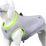 SGODA Dog Cooling Vest Harness Cooler Jacket Grey Green Medium