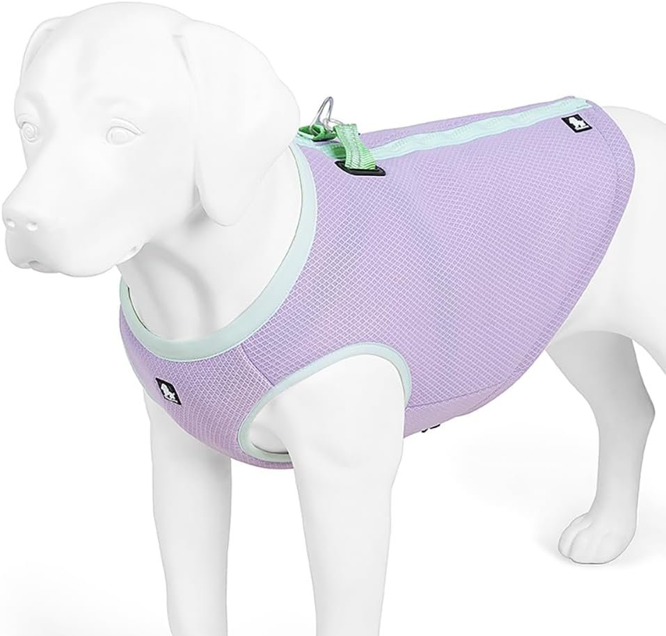 SGODA Dog Cooling Vest Harness Cooler Jacket Purple Medium SGODA Dog Cooling Vest Harness Cooler Jacket Purple Medium