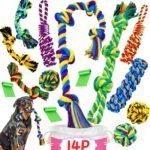 SHARLOVY Dog Rope Toy for Medium Dogs, 14 Pack Heavy Duty Dog Chew Toys