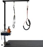 SHELANDY Pet Grooming arm with clamp for Large and Small Dogs - 35 inch Height Adjustable and Free Two No Sit Haunch Holder,Black - Image 2
